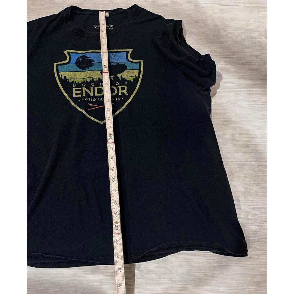 Moon Of ENDOR National Park: Home Of The Ewoks T-Shirt Large Faded Distressed - Picture 3 of 7